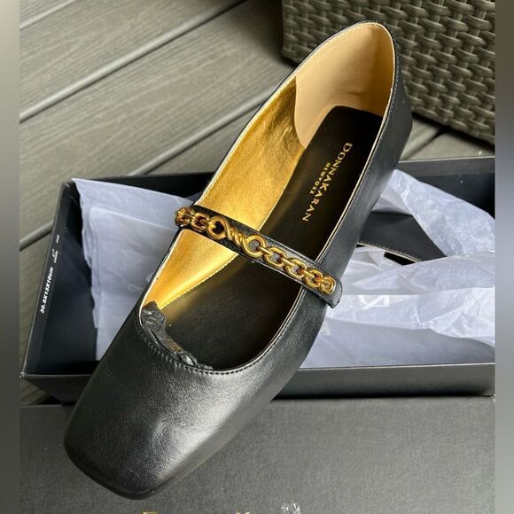 Donna‎ Karan Women's Karma Chain Mary Jane Flats, 9M - Picture 4 of 10